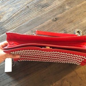 Zara Red Leather Crossbody purse NWT